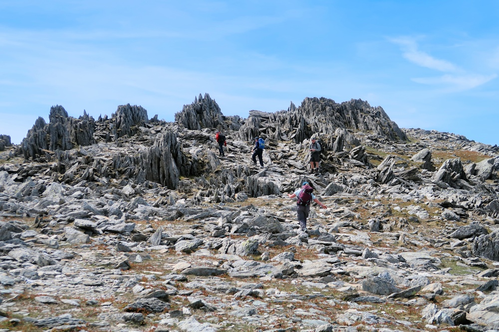 Rock strewn summit of Glyder Fawr